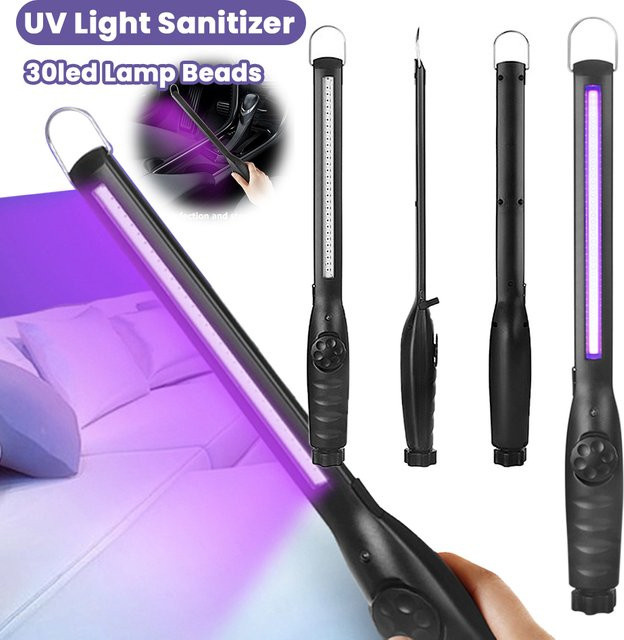 Alloet UV-Desinfektionslampe mit 30 LED-Perlen in Schwarz aus Kunststoff - Bild 1