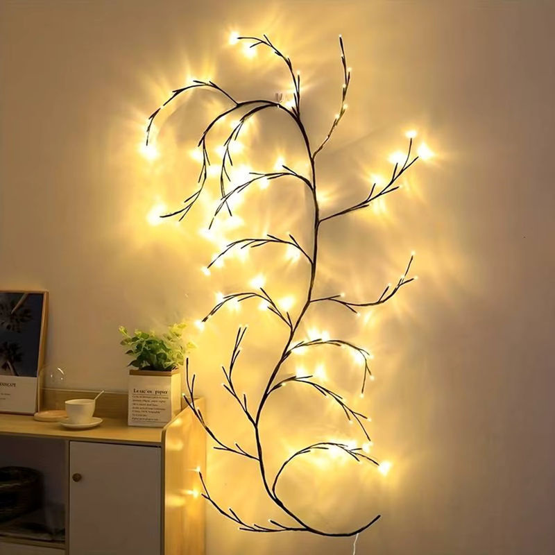 Peach Forest LED Deko-Baum mit 96 LEDs und 8 Modi, USB-betrieben für Desktop oder Wand, ideal für Party und Home Dekoration - Bild 5