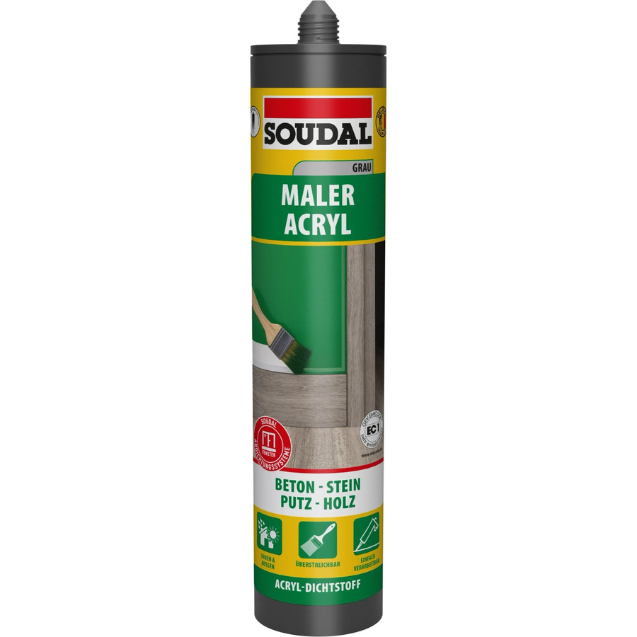 Soudal Maleracryl Grau aus Synthetikharz, 300 ml - Bild 2
