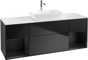 V&B Waschtischunterschrank Finion in Blau lackiert, Breite: 160 cm, Tiefe: 50,1 cm, Höhe: 50,1 cm - Bild 1