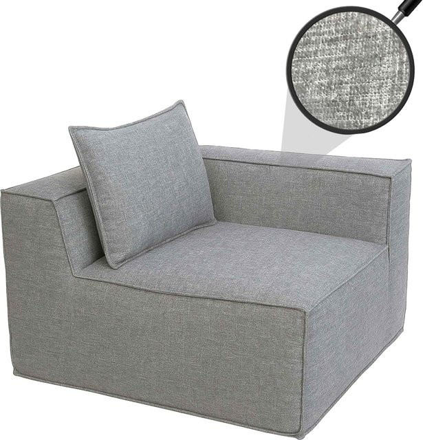 MCW Eckteil Armlehne für Sofa und Loungesessel MCW-O54 aus Stoff in Hellgrau B/T/H: 63 x 97 x 97 cm - Bild 1