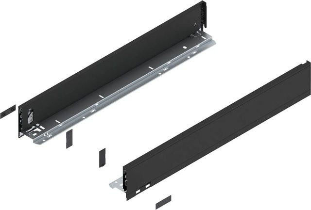Blum Zarge Legrabox Pure Höhe M Nennlänge 600 mm Carbonschwarz Matt - Bild 1