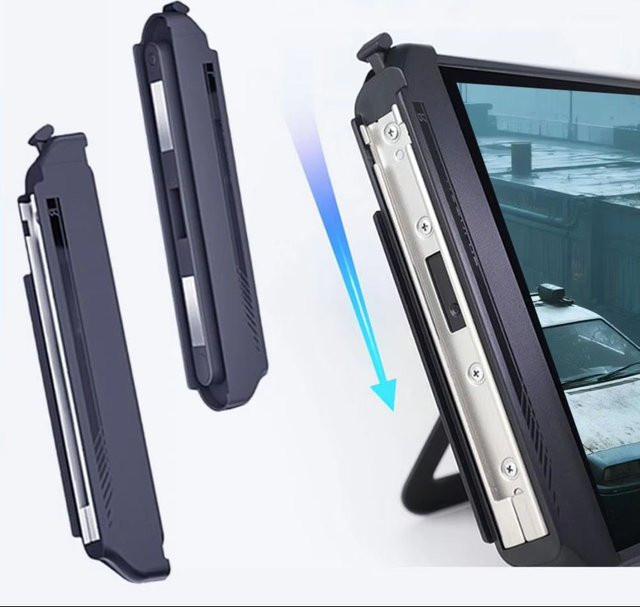 Magnetischer Adapter mit geteiltem Griff als Konverter für Nintendo Switch 1 JoyCon und M6 S/HD Gamepad S1 S/HD-Controller auf Switch 2, Schwarz - Bild 1