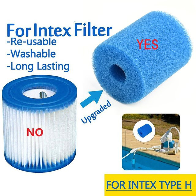 Intex Typ H Schwimmbad Filterpatrone aus Schaumstoff, wiederverwendbarer blauer Filterersatz für die Filtration - Bild 1