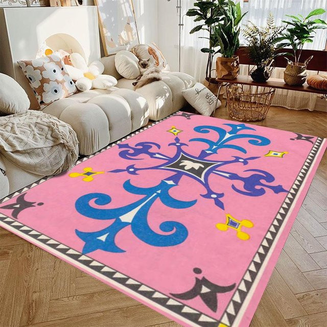 BC-Warm Home Aladdin Teppich Orientalisch Gestreift in Pink, Waschbar, B/H: 50 x 80 cm - Bild 1