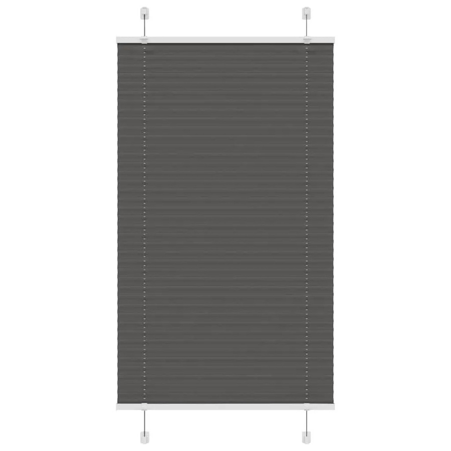 vidaXL Plissee Schwarz aus Polyester, semi-transparent, B: 80 cm, H: 150 cm - Bild 2