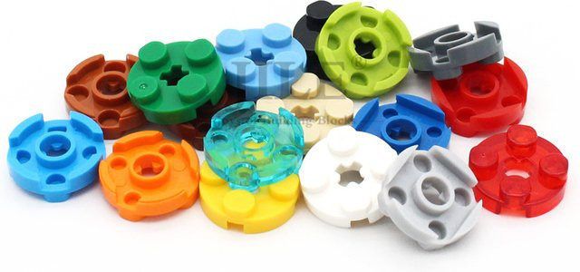 jile Moc Runde 2x2 mit Achsloch 4032 DIY Militär Raketen Bausteine, 100-teiliges Set - Bild 1