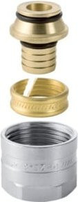 Geberit Anschlussverschraubung Mepla aus Messing für Eurokonus, d= 16mm x G 3/4, vernickelt - Bild 1