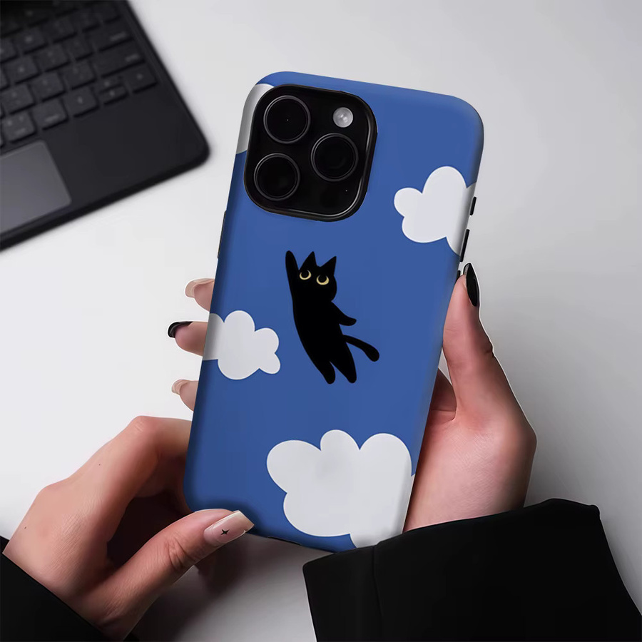 Sky Pounce Magnetische Handyhülle für iPhone 17 16 15 14 13 Pro Max Plus, robuste Doppelschicht-Schutzhülle, Blau - Bild 3
