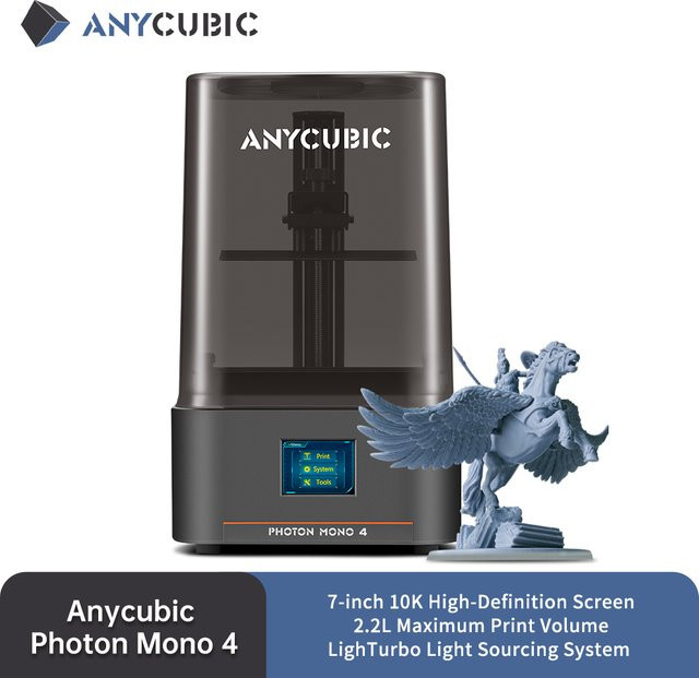 Anycubic Photon Mono 4 AE LCD-UV-Harz-3D-Drucker mit 7 Zoll 10K High-Definition-Bildschirm in Schwarz, Druckgröße: 153 x 87 x 165 mm - Bild 1
