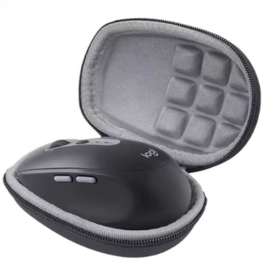Tragbare EVA-Maushülle für Logitech MX Anywhere 2S und Anywhere 3, stoßfeste Aufbewahrungsbox in Schwarz und Grau - Bild 4