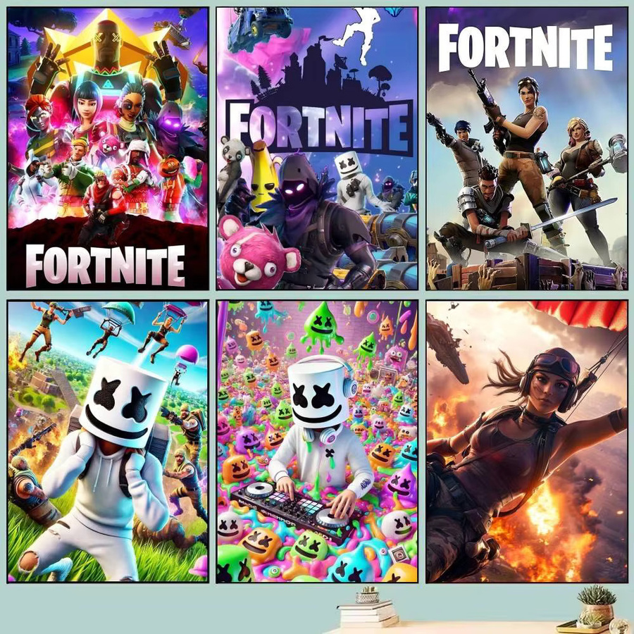 Selbstklebendes und wasserfestes Fortnite Poster in Multicolour für deine Wanddekoration - Bild 2