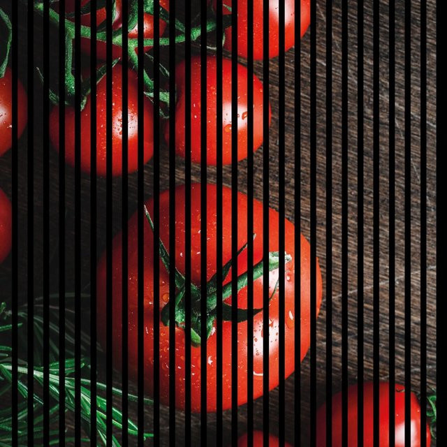 FN Acustico Akustikplatte Tomaten Bunt aus PET und MDF, B/H/T: 113,3 x 19 x 119,5 cm - Bild 1