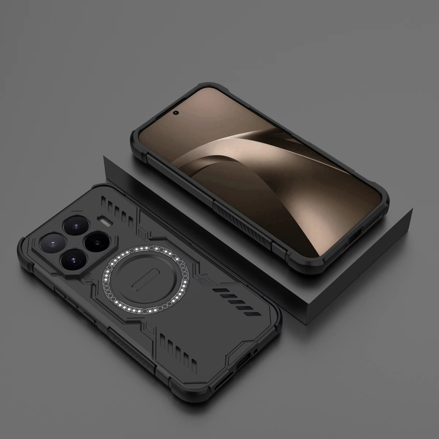 Sturzsichere Panzer-Schutzhülle mit Magnetverschluss und Wärmeableitung für Xiaomi 17T Pro 15T 15T Pro in Schwarz - Bild 2