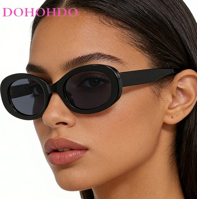 DOHOHDO Sonnenbrille, oval, Vollrand, Kunststoff, Unisex, black - Bild 1