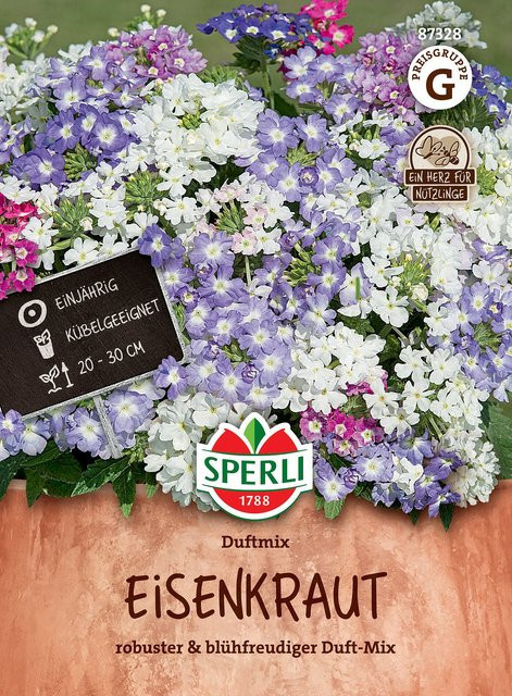 SPERLI Eisenkraut-Samen Duftmix für den Ziergarten und Zimmerpflanzen in Weiß, Pink, Blau und Mehrfarbig - Bild 1