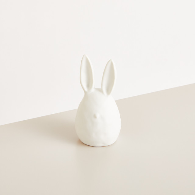 BLUME2000 Keramik Hase als Osterdeko in Weiß, Größe Groß - Bild 1