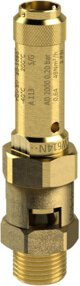 Riegler Sicherheitsventil aus Messing in Gold, G 1/2, Ansprechdruck 8 bar - Bild 1