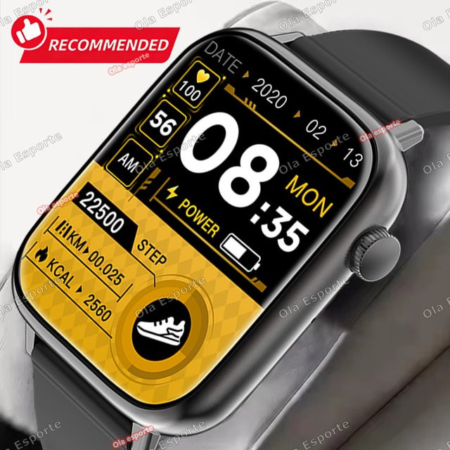 Ola Esporte Smartwatch mit 1,85 Zoll HD-Voll-Touchscreen und Bluetooth-Gesprächsfunktion in Silber - Bild 1