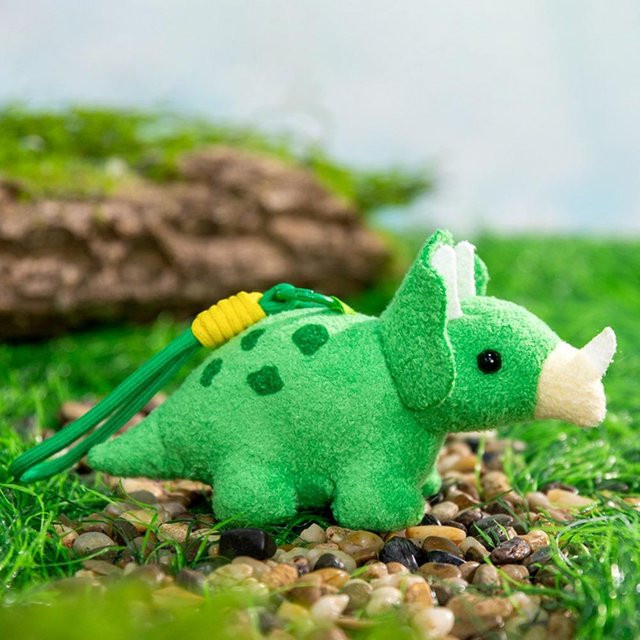 Schlüsselanhänger Dinosaurier Plüsch, Tyrannosaurus Rex, green, Kinder - Bild 1