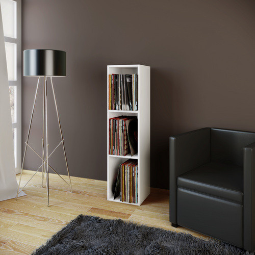 VCM Platto Regal in Weiss mit Holzstruktur-Nachbildung, B/H/T: 29 x 107 x 34 cm - Bild 2