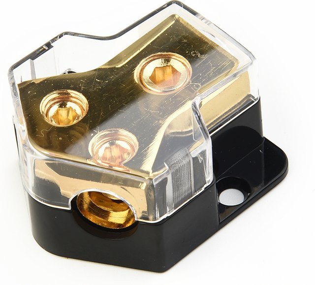2-Wege-Stromverteilerblock Power/Ground Splitter für Car Audio Stereo Amp mit 0/2/4 Gauge Eingang und 2/4/8 Gauge Ausgang - Bild 1