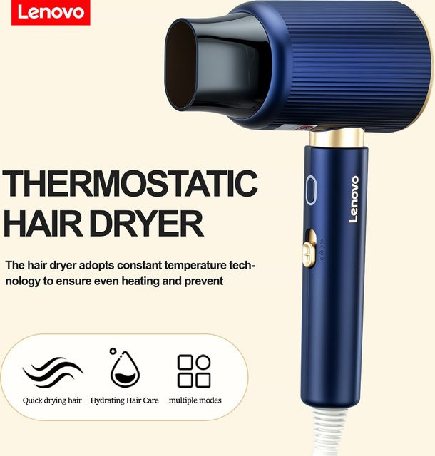 Lenovo C4 Hochgeschwindigkeits-Haartrockner, Unisex, Weiß-Blau - Bild 1