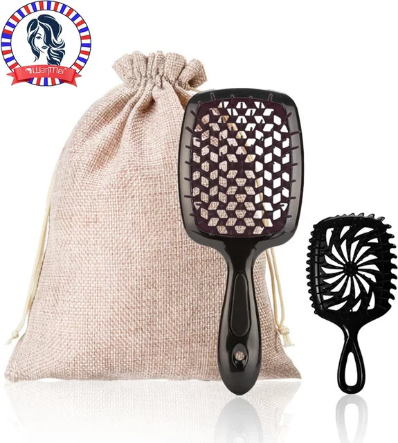 WANMEI Entwirrungsbürsten-Set, Original- und Mini-Haarbürste, Unisex - Bild 1