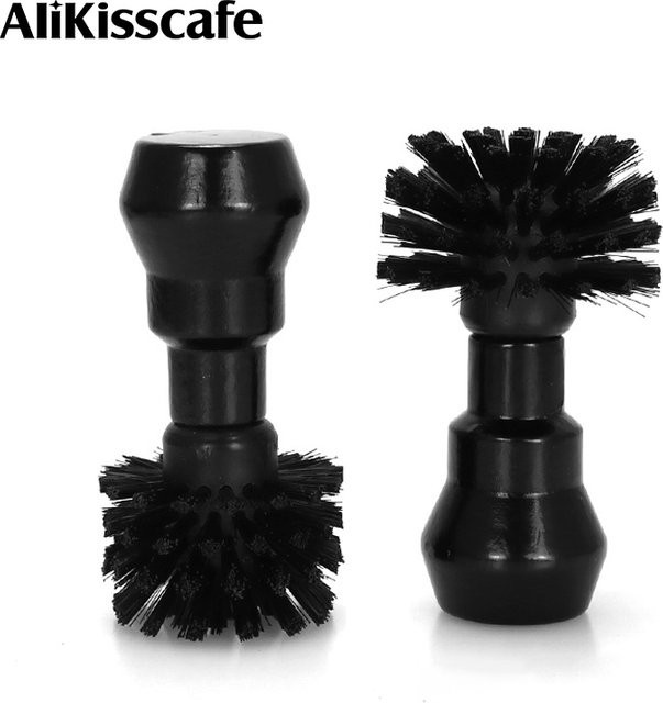Reinigungsbürste für Kaffee-Filterkörbe und Siebträger in Schwarz, passend für Delonghi und Breville Barista Espresso Maschinen, Durchmesser: 51mm, 54mm oder 58mm - Bild 1