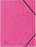 Exacompta Eckspannmappe DIN A4 mit Gummizug in Rosa, beschriftbar, Colorspan-Karton 355 g/m² - Bild 1