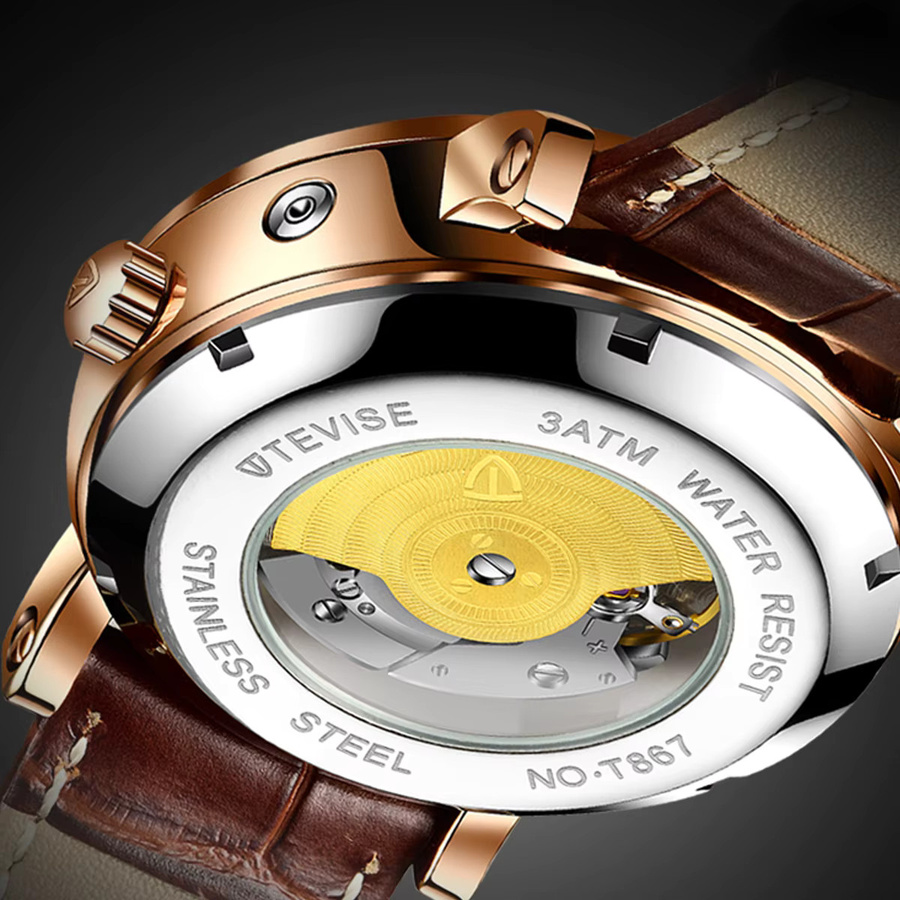 LIGE Chronograph, Quarz, Leder, Edelstahl, Datum, Herren - Bild 3