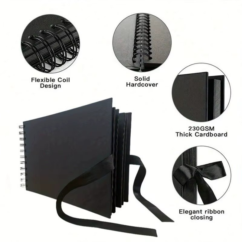 Haile Scrapbook DIY Bilderbuchalbum in Weiß mit 40 Seiten, B: 29 cm, H: 20,5 cm - Bild 3