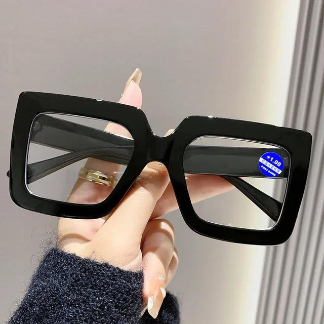 Bai Fen Bai Electronic 3C Lesebrille, quadratisch, Vollrand, Unisex, schwarz - Bild 1