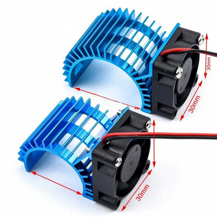 SCLMRC Aluminium 3650 380/540 550 Elektromotor Abdeckung Kühlkörper Lüfter Anzug, Blau, Metall - Bild 4