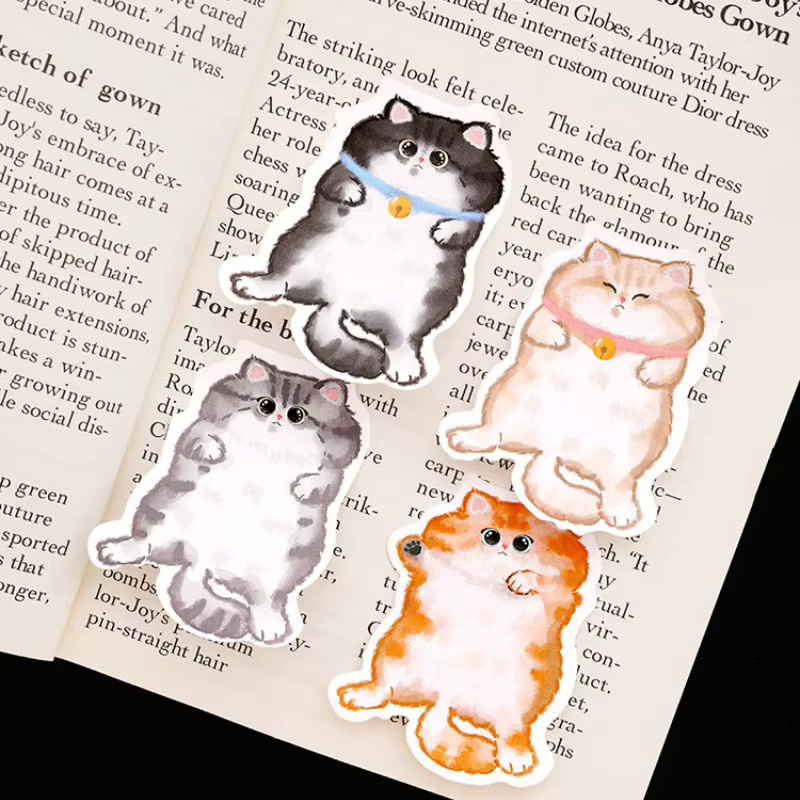 TWBEB Kawaii Katzenform Haftnotizen in Mehrfarbig mit 30 Blatt pro Block - Bild 5