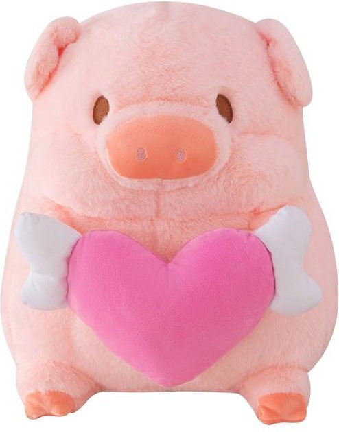 Rosa Sparschwein Lächeln Plüsch Puppe, 52cm, ab 3 Jahre - Bild 1