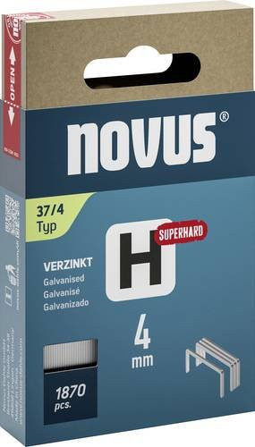Novus Tools Feindrahtklammern Typ 37, verzinkt, Silber, Länge: 4 mm, Breite: 10,6 mm, 1870 Stück - Bild 1