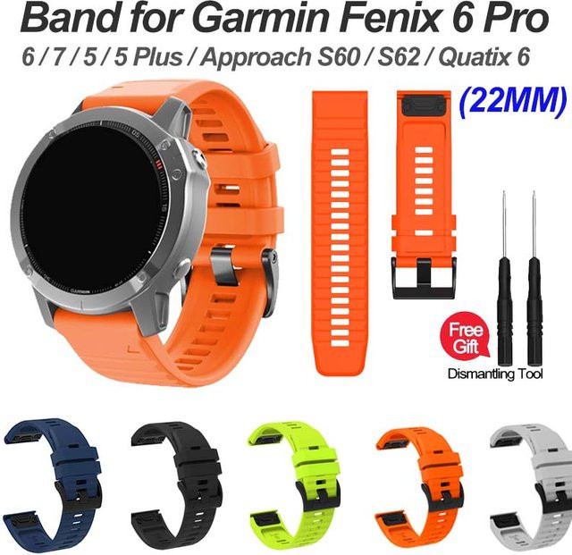 Uhrenarmband Silikon, Bunt, Unisex, Garmin Fenix 6 Pro - Bild 1