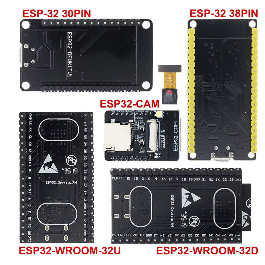 YANXD ESP32 Entwicklungsboard mit WiFi und Bluetooth in Schwarz - Bild 2