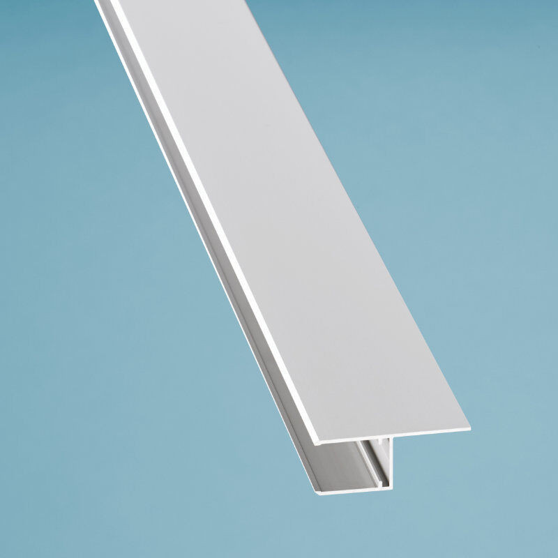 Scobalit Alu U-Profil mit Befestigungslasche für 16mm Hohlkammerpaneele, eloxiert in Silber oder Weiß - Bild 1