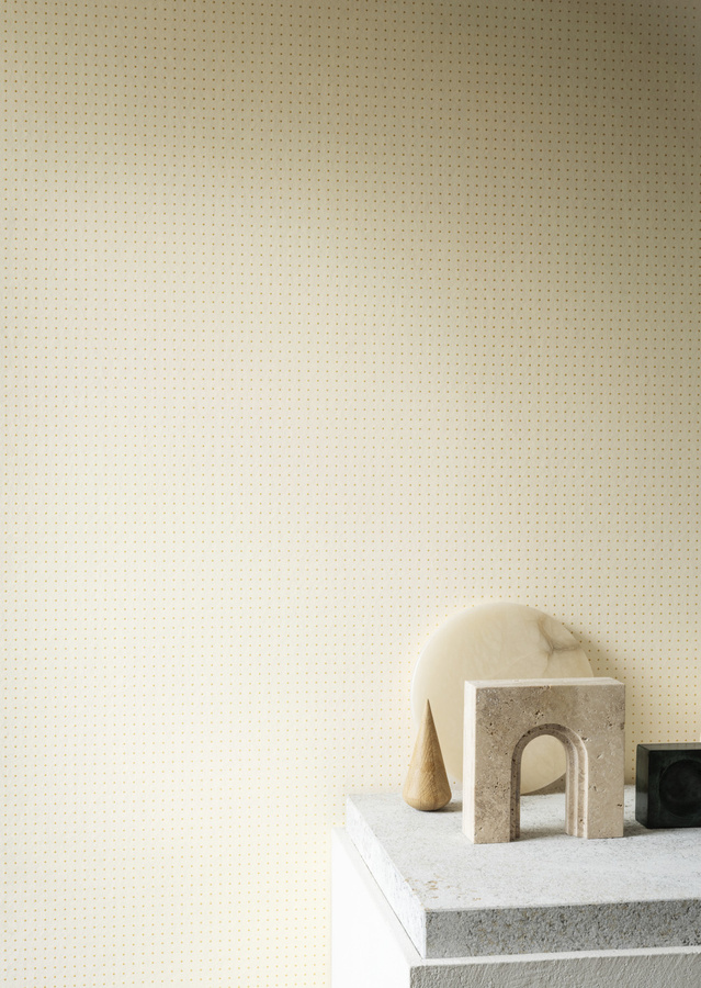 Arte International Wallpaper Dots 31002 Abstract Design in Ivory White mit High Gloss Effekt und Non-Woven Struktur - Bild 1
