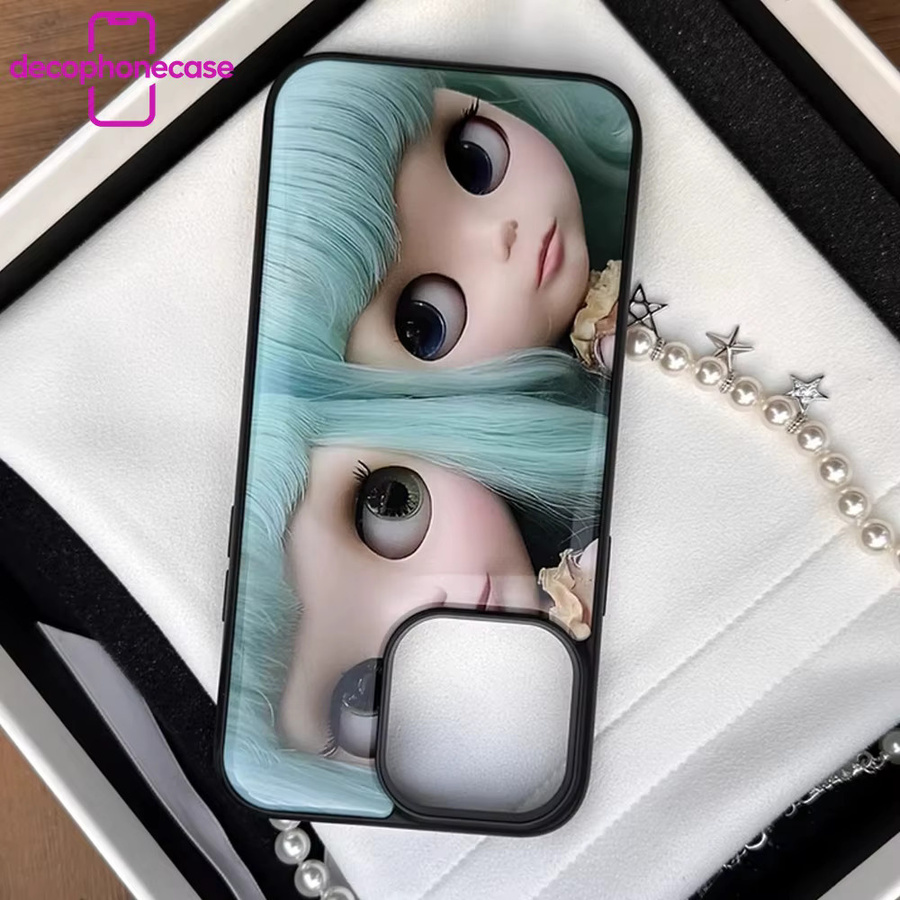 DecoPhone Handyhülle mit grüngelocktem Mädchen-Design für iPhone 11 bis iPhone 17 Pro Max, sturzsichere TPU-Silikonhülle in Grün/Mehrfarbig - Bild 4