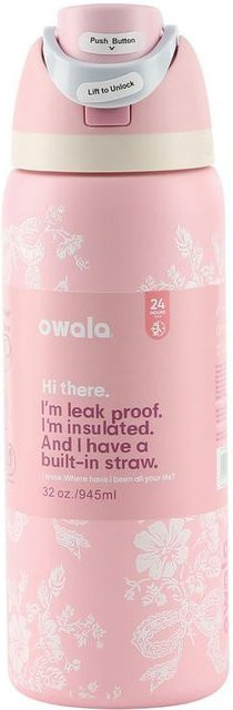 HauteHive Isolierter Edelstahlbecher mit Deckel und Strohhalm für unterwegs, Pink, 946 ml - Bild 1