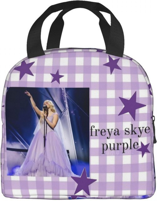 Isolierte Lunchtasche Freya Skye Singer Tour 2026 Merch von Fancy Style Studio in Lila - Bild 1