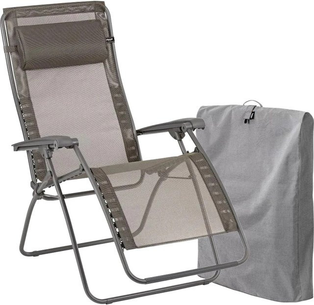 Lafuma RSX Relax Clip Relaxliege in Graphit mit Sonnenverdeck und Schutzhaube - Bild 1