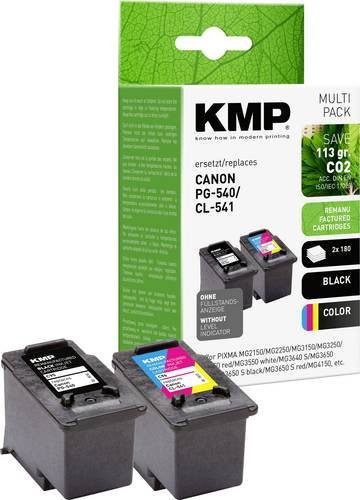 KMP Druckerpatronen Kombi-Pack kompatibel mit Canon PG-540 und CL-541 in Schwarz, Cyan, Magenta und Gelb - Bild 1