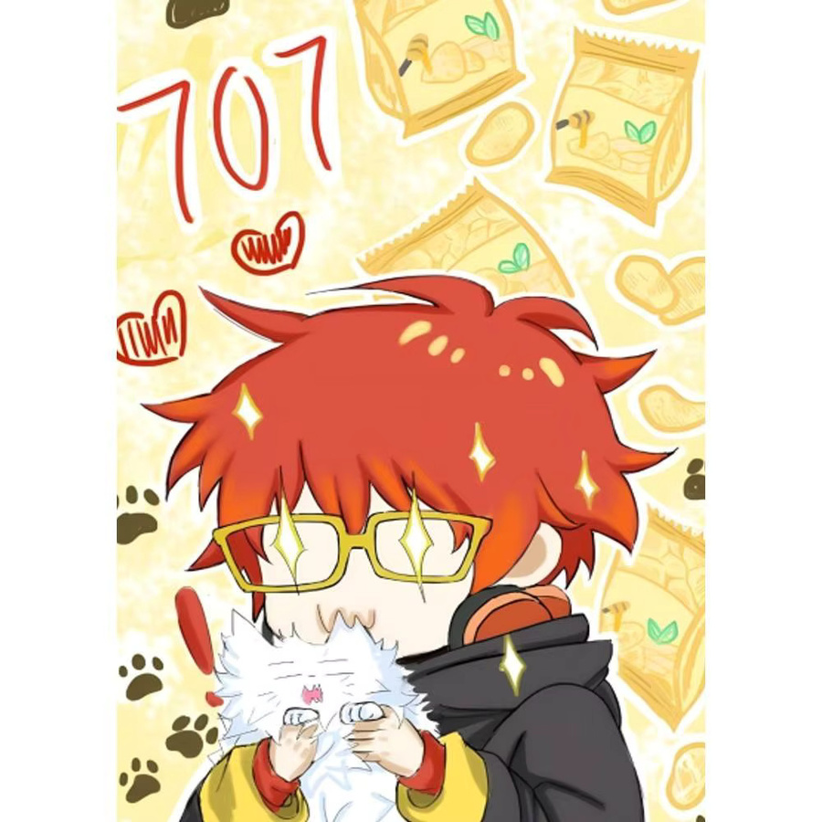 Anime M-Mystic M-Messenger Game 707 Poster, selbstklebend und wasserfest, mehrfarbig, B: 15,0 cm, H: 15,0 cm - Bild 6
