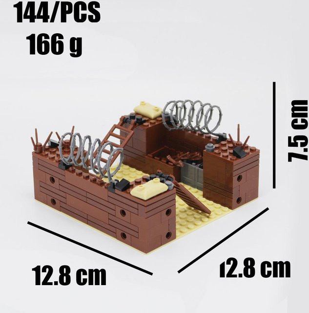 MOC WW2 Militärisches Schützengraben, Bauklötze, ab 6 Jahren - Bild 1