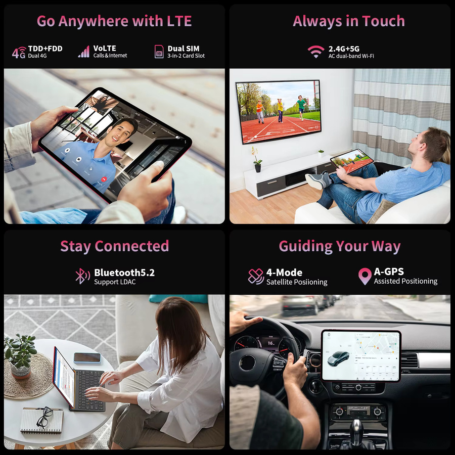 Teclast T65 Plus Tablet mit 13,4 Zoll 2K Display, Android 15, MediaTek Helio G99 Max, 20GB RAM, 256GB ROM, 10000mAh Akku und 4G LTE - Bild 3