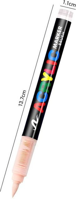 Supply Made Acrylmarker als Pinselstift in Hellrosa für Stein, Keramik, Glas, Holz und Leinwand - Bild 1